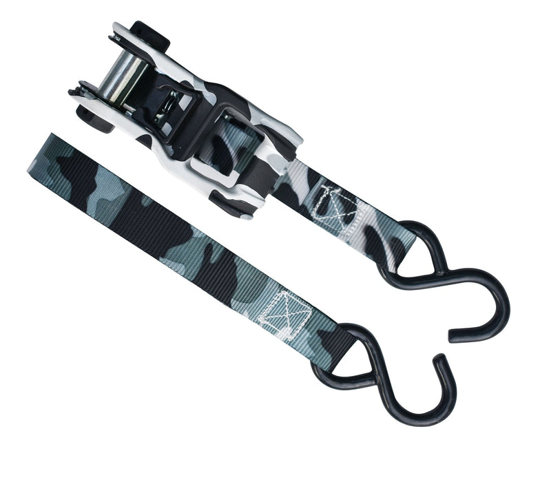 1,500-lb Snow Camo Ratchet Tie Down, 1-in x 10-ft, 2-pk K4G5