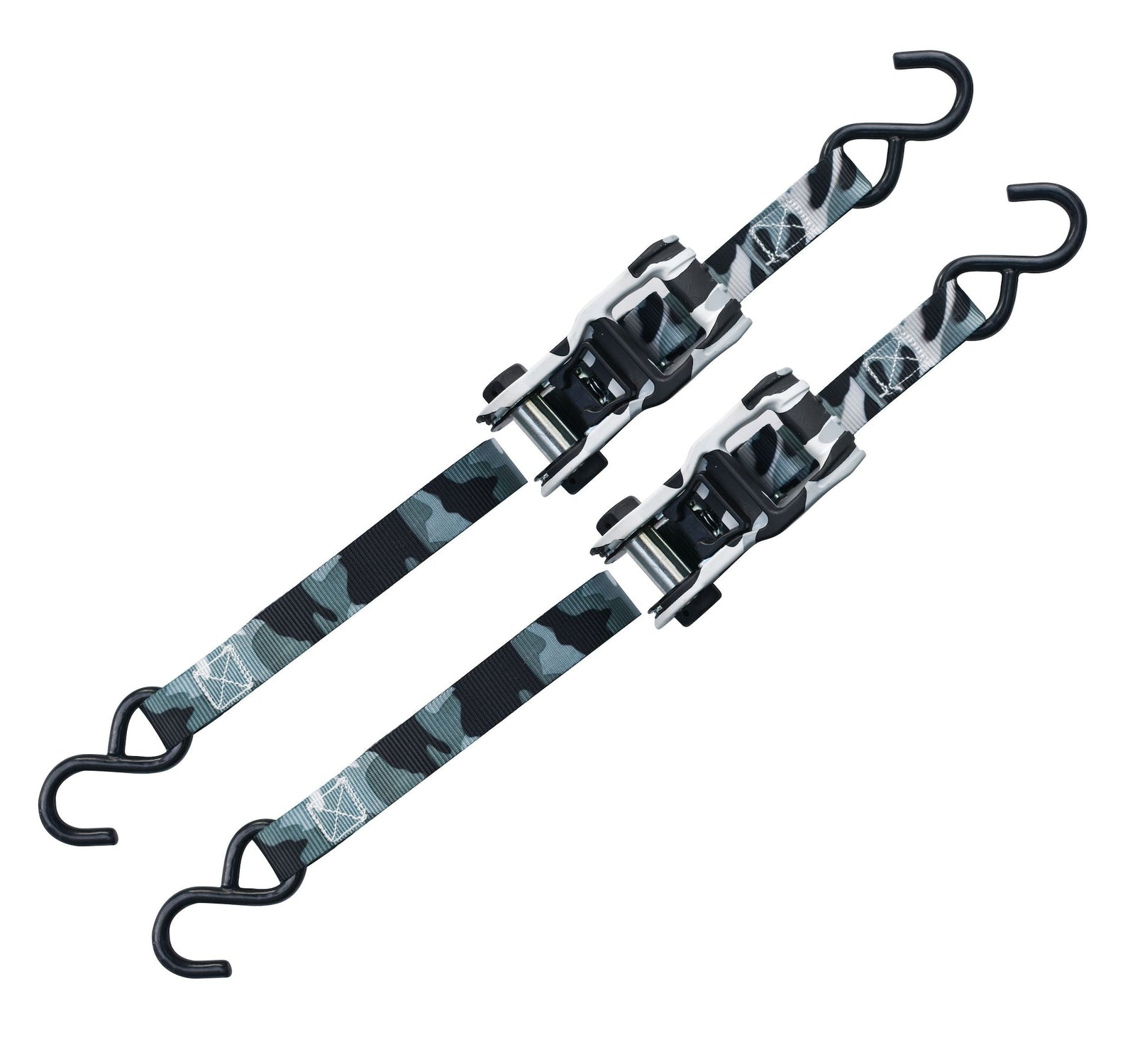 1,500-lb Snow Camo Ratchet Tie Down, 1-in x 10-ft, 2-pk K4G5 - product image 2