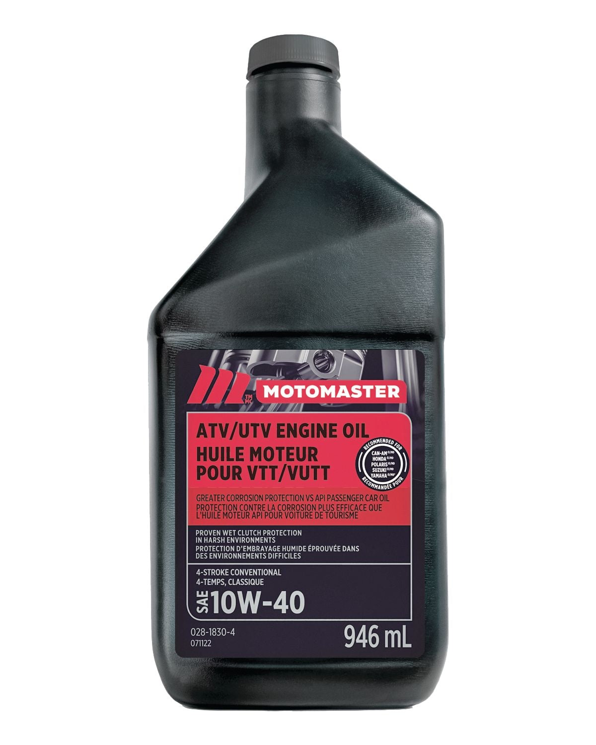 4-Stroke Premium ATV/UTV Engine Oil 10W40, 946-mL J4C8 - product image 1
