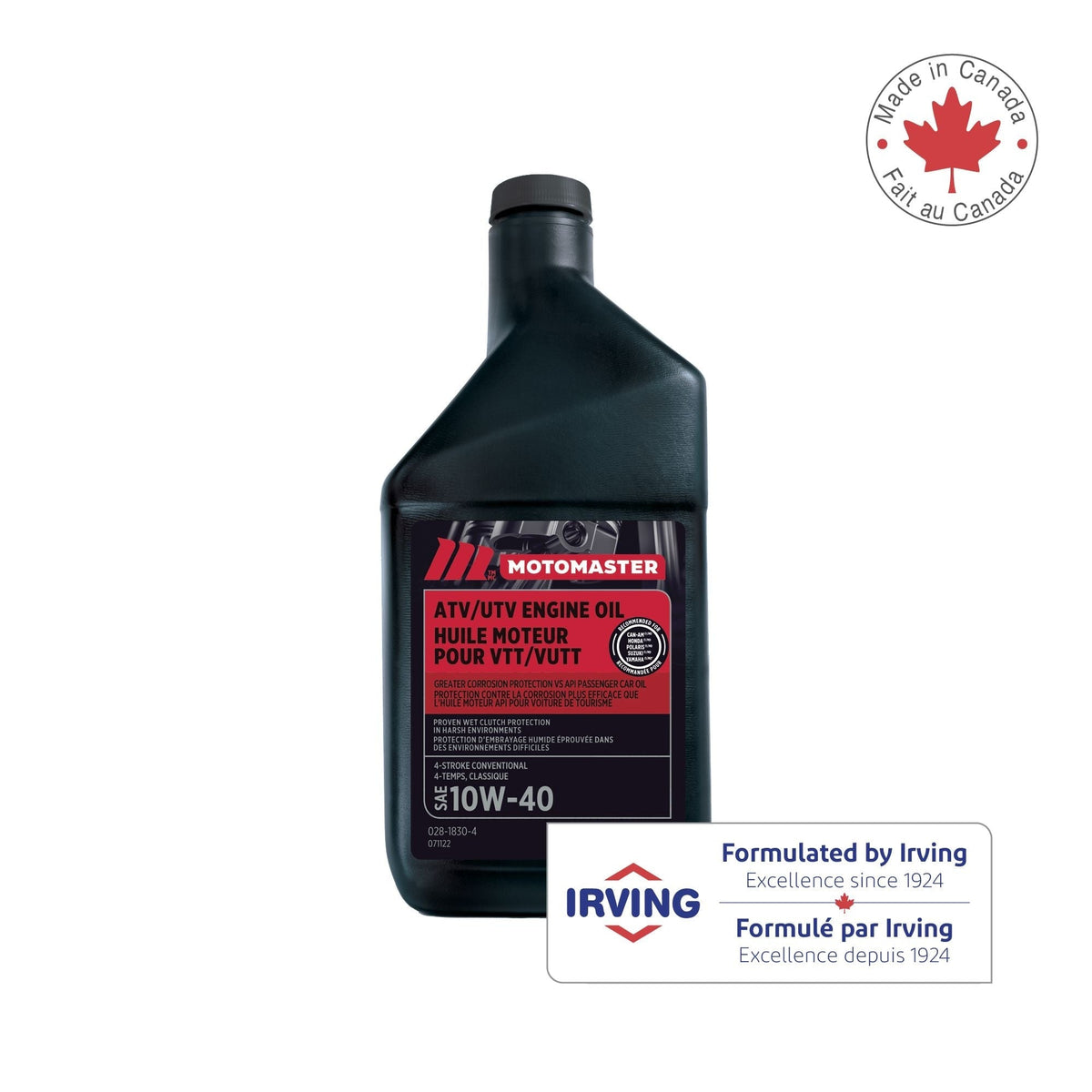 4-Stroke Premium ATV/UTV Engine Oil 10W40, 946-mL J4C8 - product image 2
