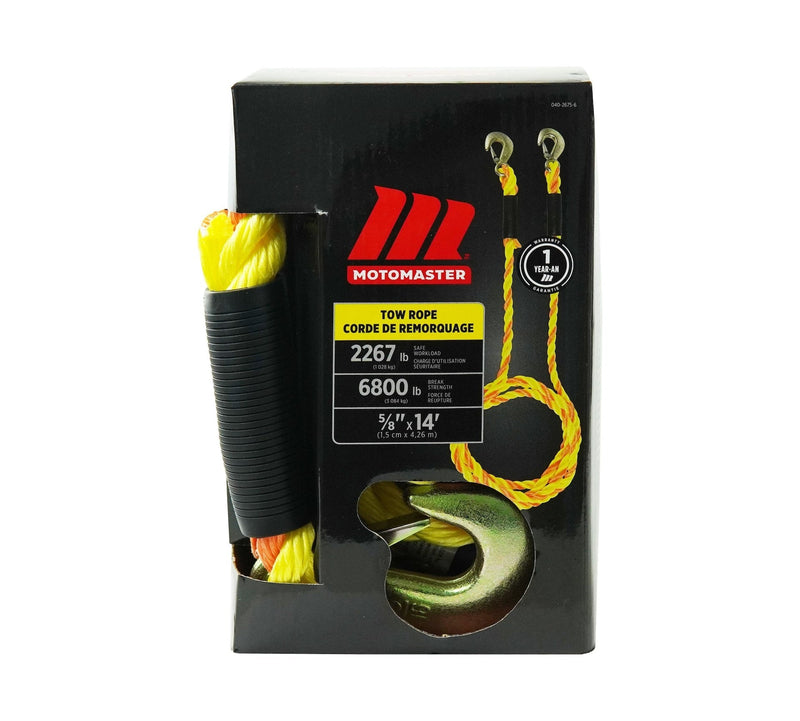 6,800-lb Tow Rope, with Rust-Resistant Hooks, 5/8-in x 14-ft Q2J5