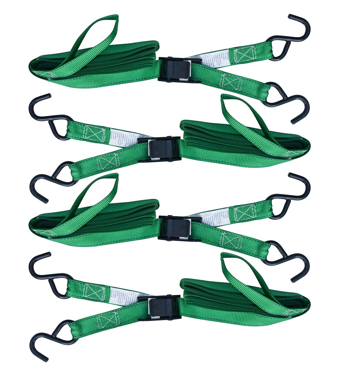 900-lb Cambuckle Tie-Down Straps, Weatherproof, 1-in x 10-ft, 4-pk F3E8 - product image 2