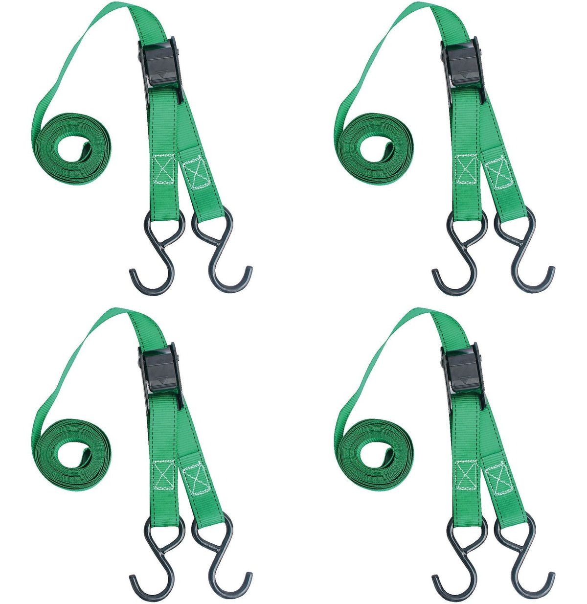 900-lb Cambuckle Tie-Down Straps, Weatherproof, 1-in x 10-ft, 4-pk F3E8 - product image 3