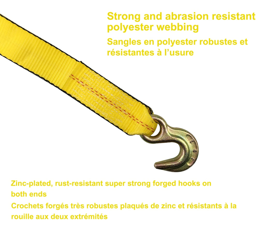 9,000-lb Tow Strap with Rust-Resistant Hooks, 2-in x 20-ft C0G5 - product image 2