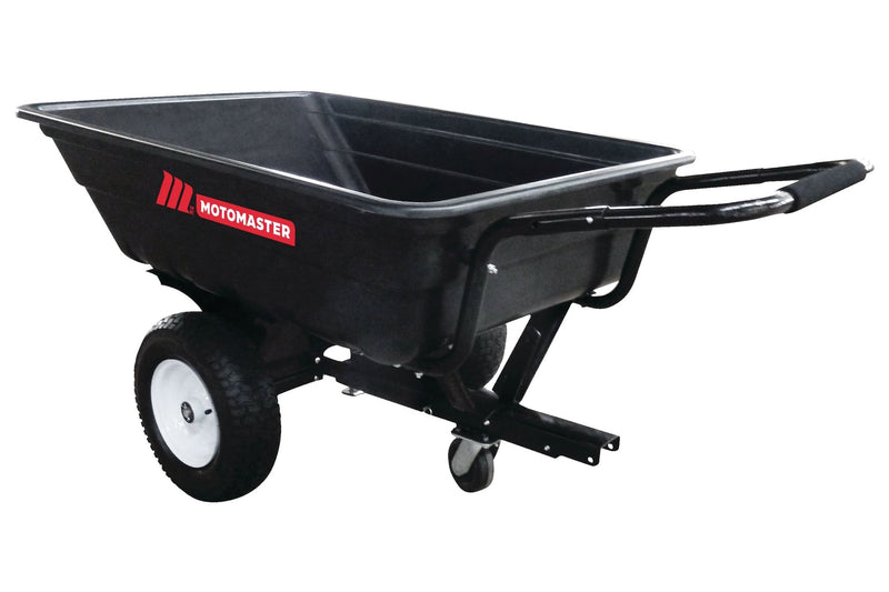 Poly Bed Utility Trailer Cart with Steel Frame, Black, 500-lb X5M8