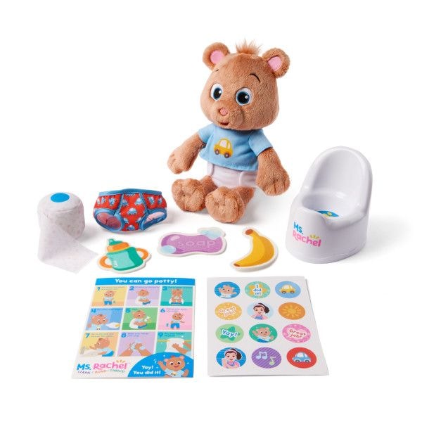 Rachel Potty Time with Bean 11-in Plush Teddy Bear with Play Toilet & Accessories, Ages 18 Months to 3+ F7U2 - product image 1