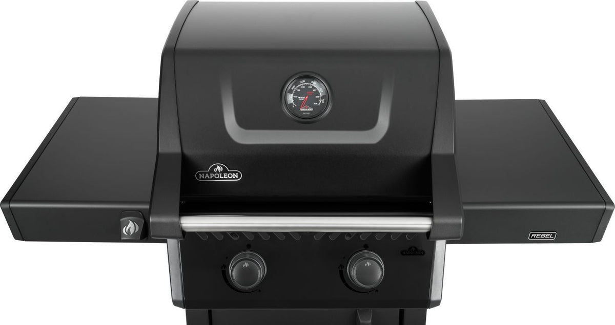 Rebel 365 2-Burner LP Gas BBQ, Matte Black E5Q6 - product image 2
