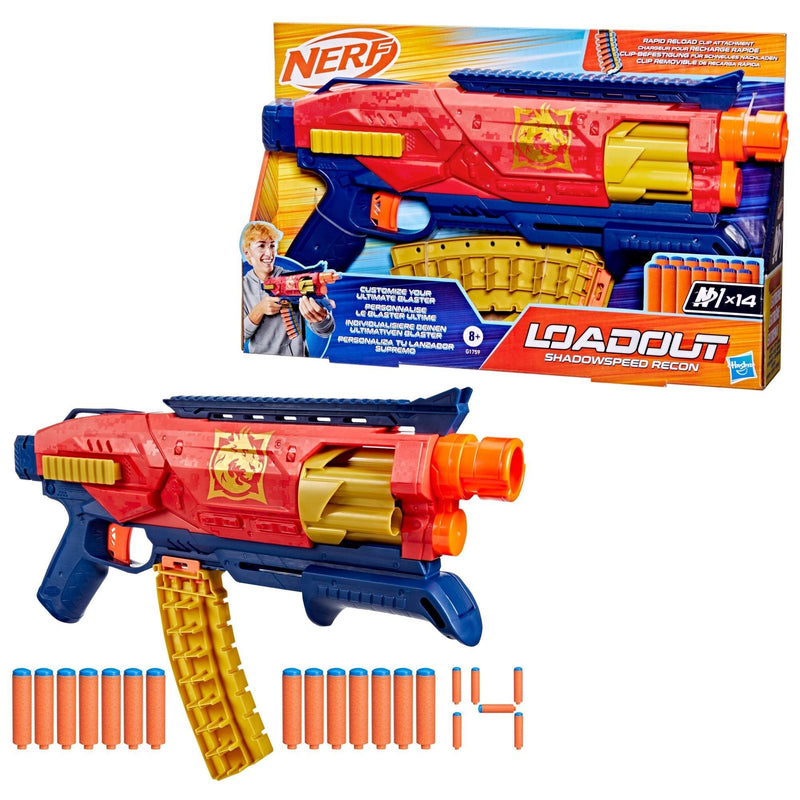 Loadout Shadowspeed Recon Dart Blaster with Dart Storage Attachment and 14 N1 Darts E3U0
