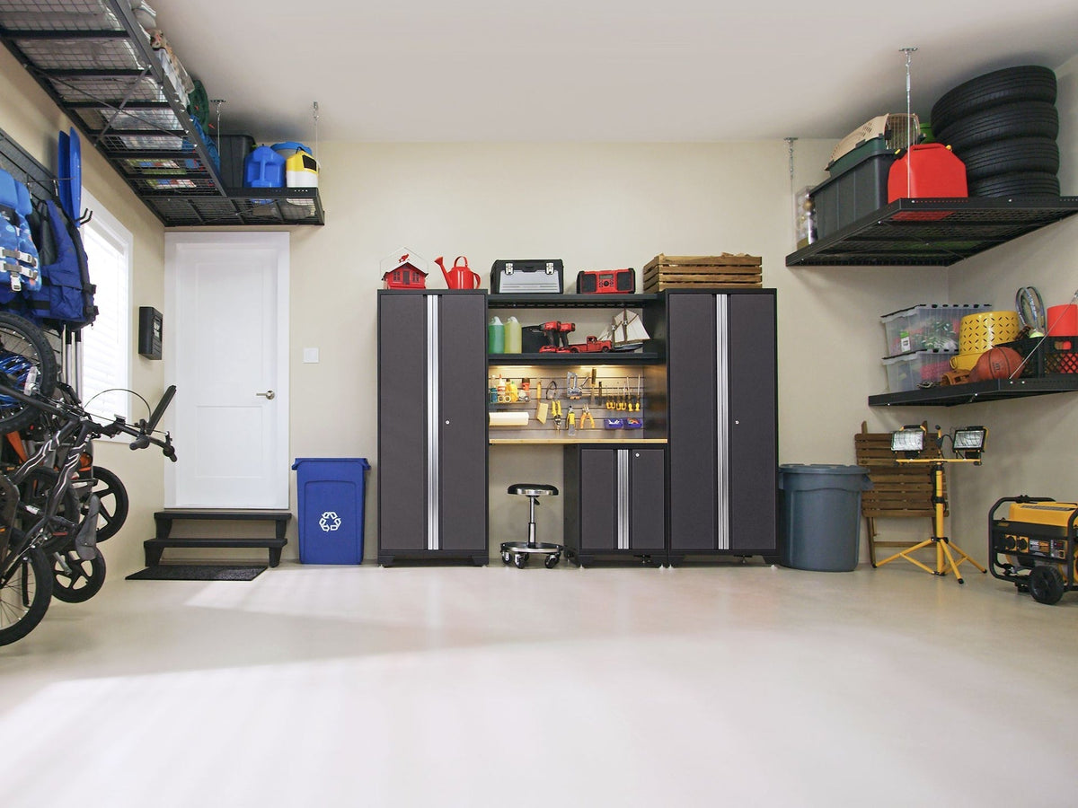 Bold 3.0 Series 24-Gauge Steel Garage Cabinetry Set with Stainless Steel Top, Partial Assembly, 96-in x 18-in x 72-in, 6-pc G0P1 - product image 5