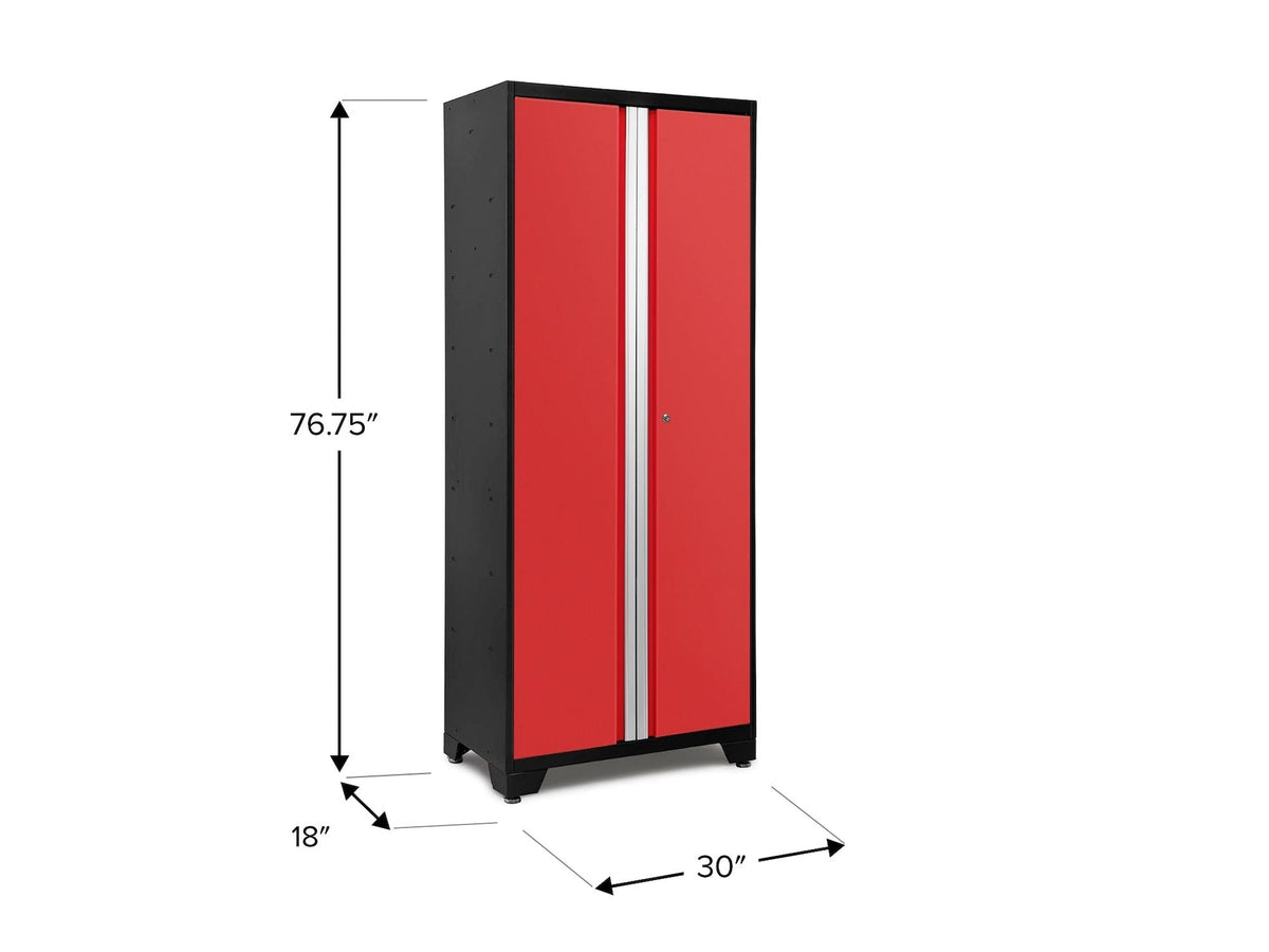 Bold Series 24-Gauge Steel RTA Storage Locker with 3 Shelves, Black/Red, 30-in V8O7 - product image 5