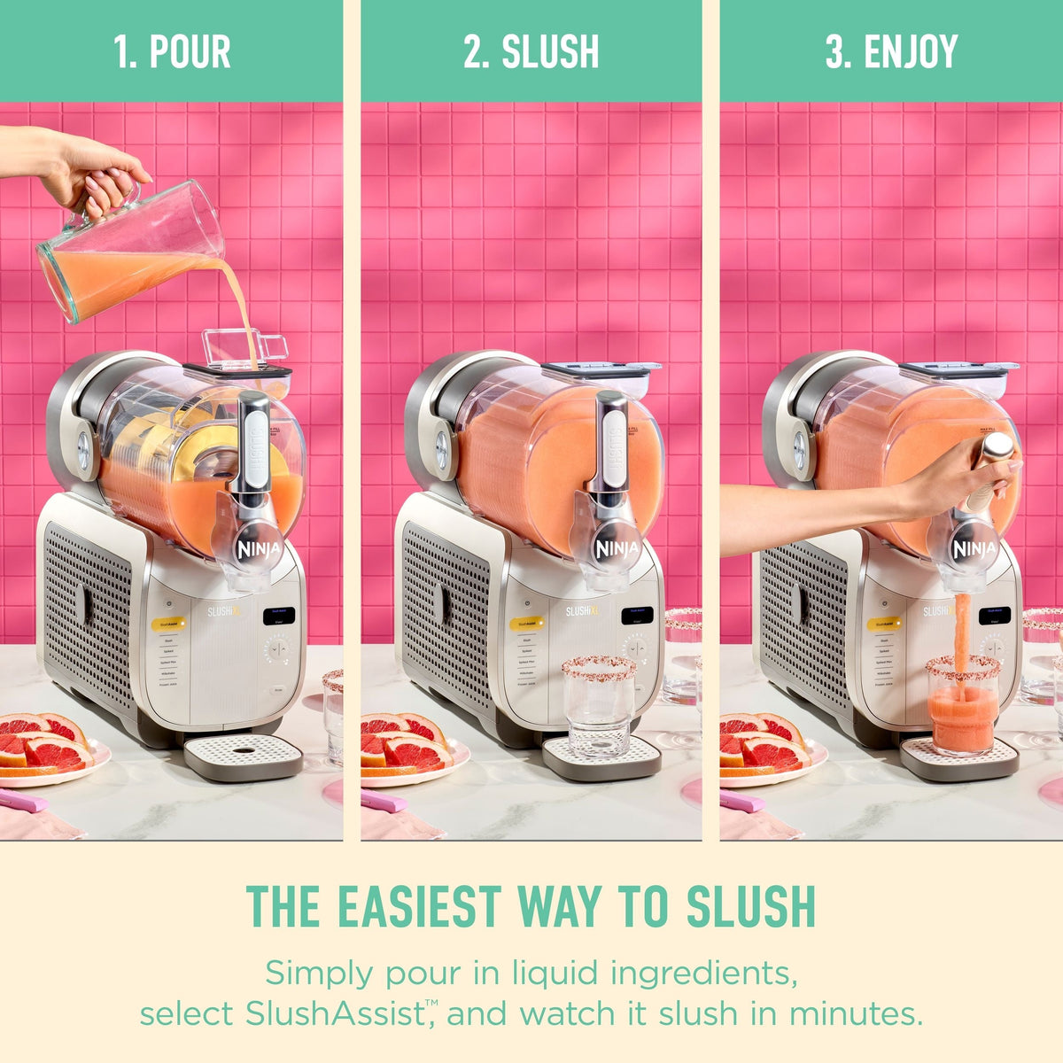 Slushi XL Slushie Machine with SlushAssist Technology, Crema, FS601CBR W6E8 - product image 1