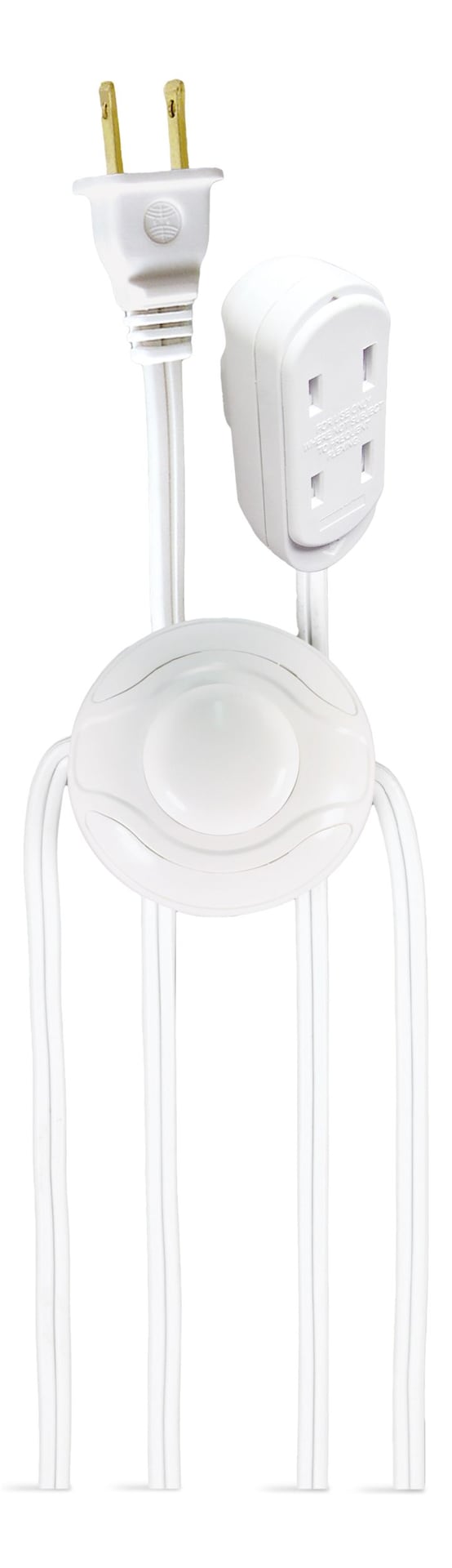 14-ft 7-in 16/2 Indoor Extension Cord, ON/OFF Foot Switch, White V0N4 - product image 1