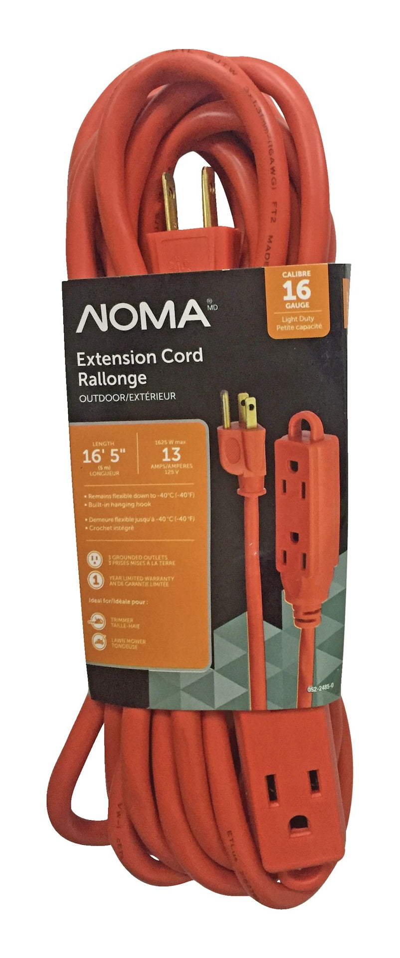 16-ft 5-in 16/3 Outdoor Extension Cord with 3 Grounded Outlets G7T9 - product image 3