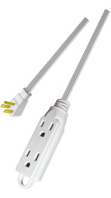 16/3 All-Purpose Extension Cord, Light-Duty, 3 Grounded Outlets, White X6H1 - product image 1