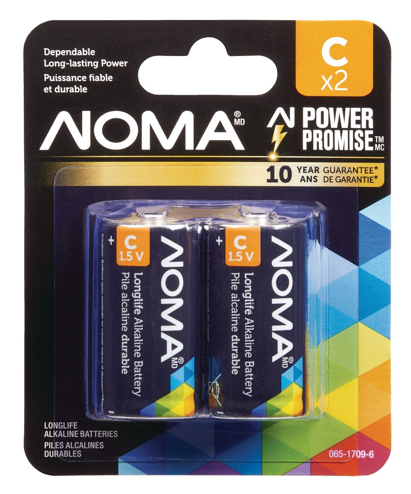 2-pk C Alkaline Batteries, Long Lasting V7A1