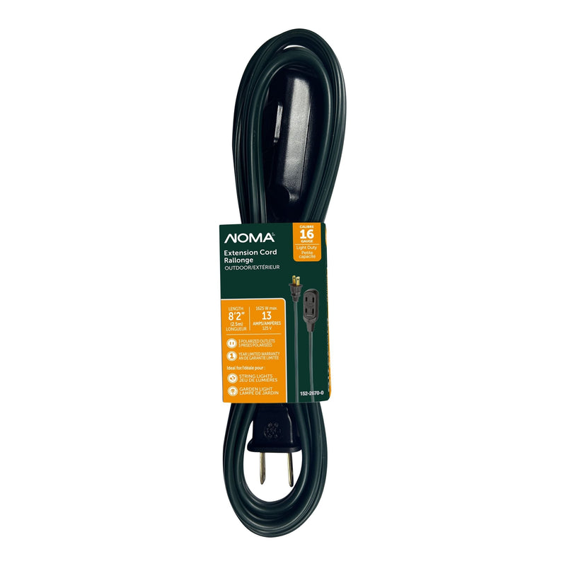 2.5-m 13A 3-Outlet Light-Duty 16-Gauge Green Outdoor Extension Cord O0I7