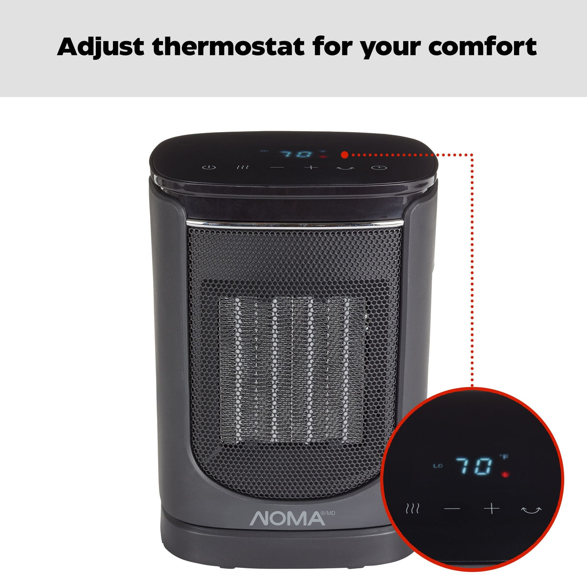 Digital Ceramic Desk Heater with LED Display X2Z7 - product image 3