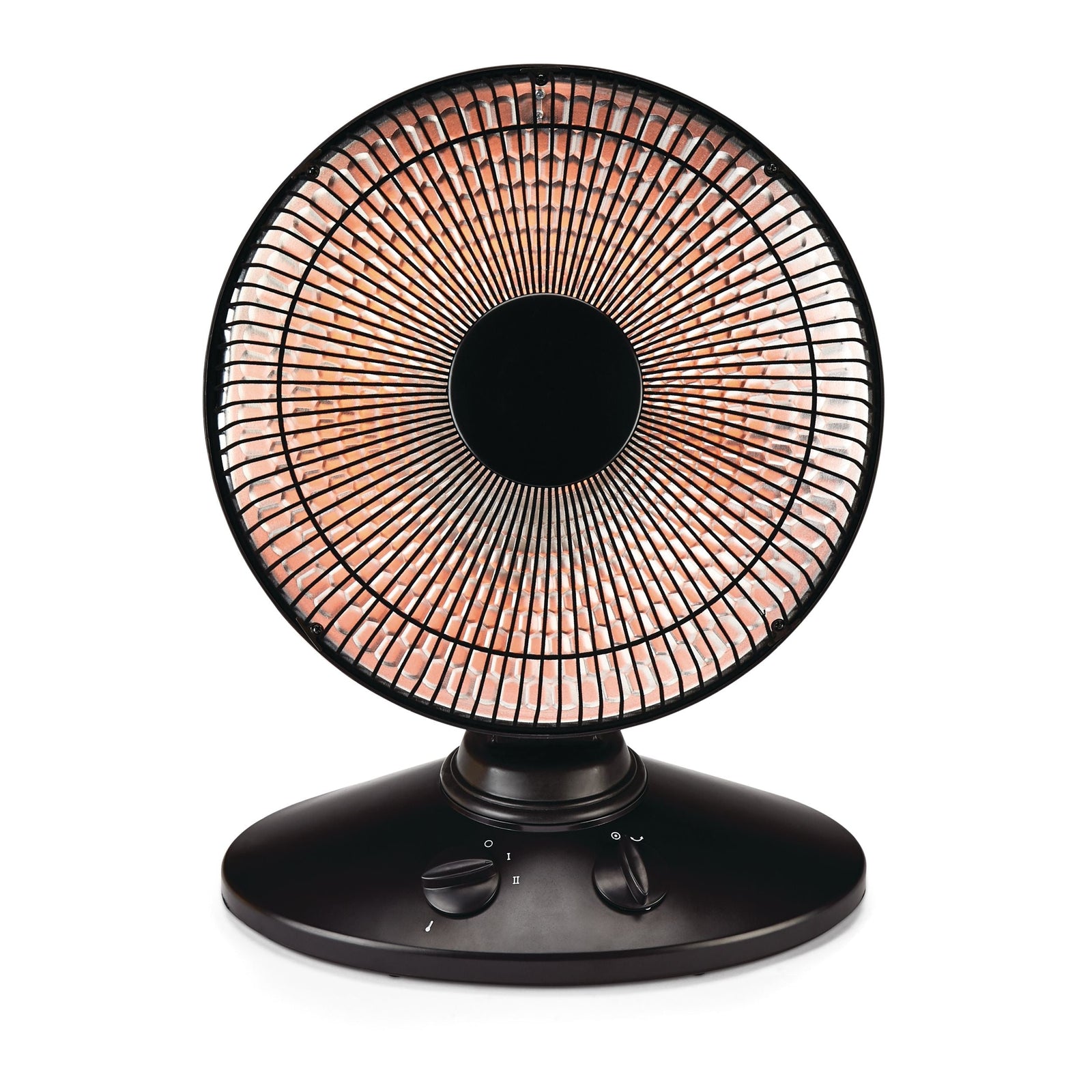Oscillating Parabolic Dish Portable Radiant Electric Space Heater, 1000W, Black J4O0 - product image 1