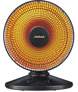 Oscillating Parabolic Dish Portable Radiant Electric Space Heater, 1000W, Black J4O0 - product image 2