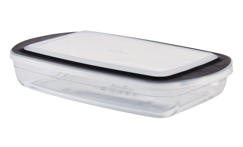 Glass Rectangular Baking Dish with Lid, 3.8-qt Y1E2