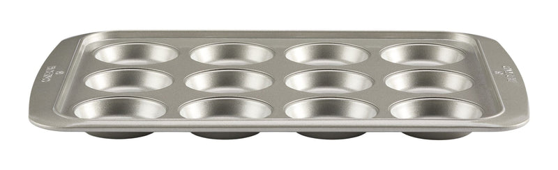 Professional Muffin Top Pan, Silver, 12-Cup P5F3