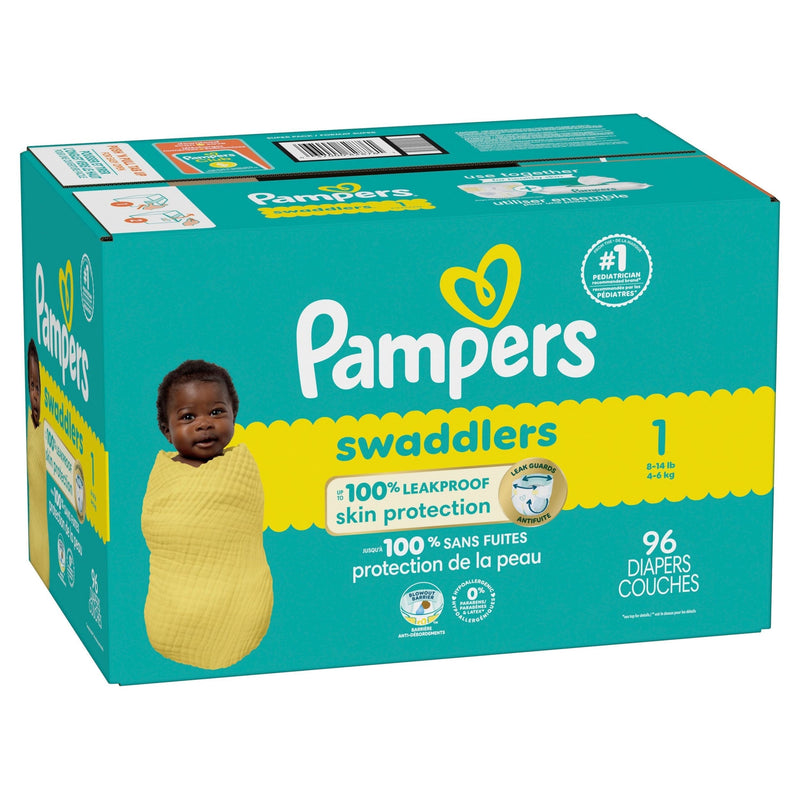 Swaddler Size 1 Leak-Free Baby Diapers, 96-pc F1Y2