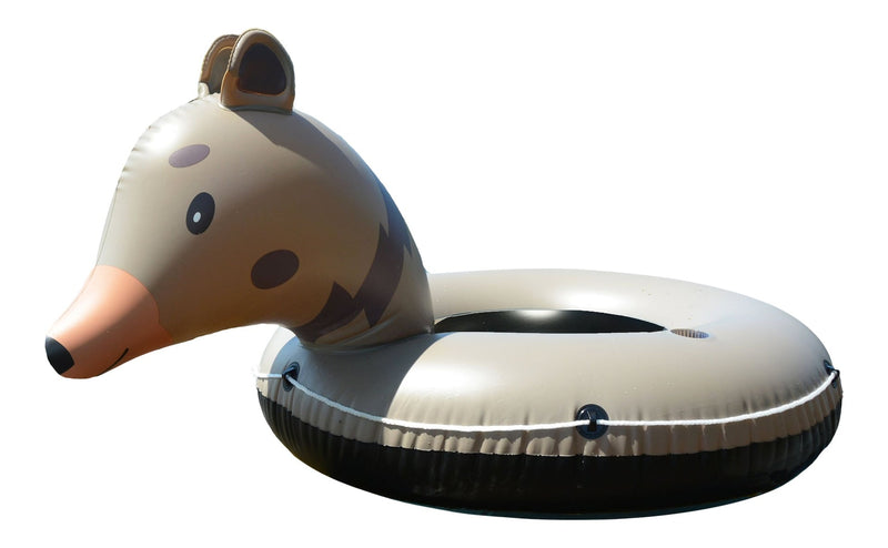 Inflatable Bear River/Lake Tube, 1-Person, Brown F2D0