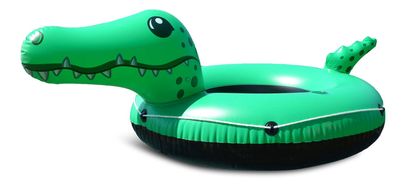 Inflatable Crocodile River/Lake Float Tube, 1-person, Green L6Y1