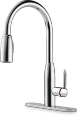 Tunbridge Single Handle High Arc Pull Down Kitchen Faucet, Chrome F7T7 - product image 1