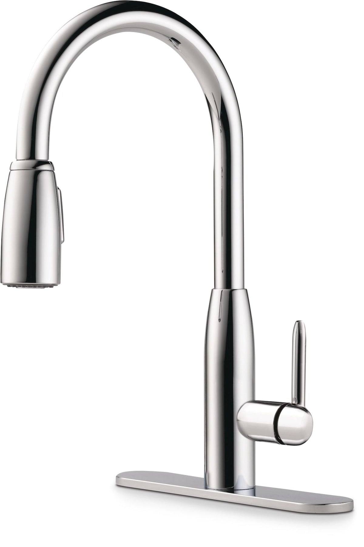 Tunbridge Single Handle High Arc Pull Down Kitchen Faucet, Chrome F7T7 - product image 1