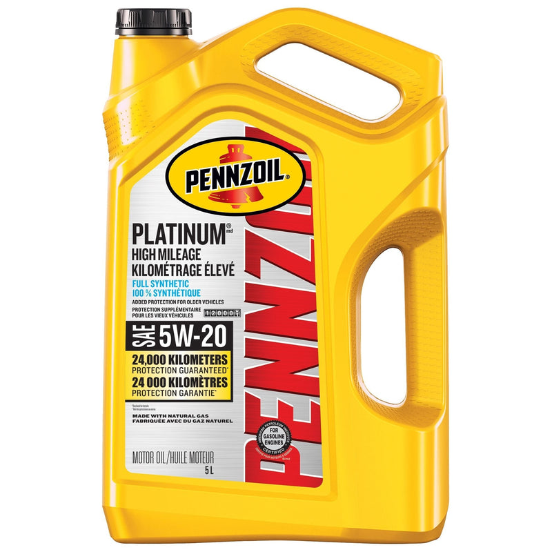Platinum High Mileage 5W20 Synthetic Engine/Motor Oil, 5-L W9Y5