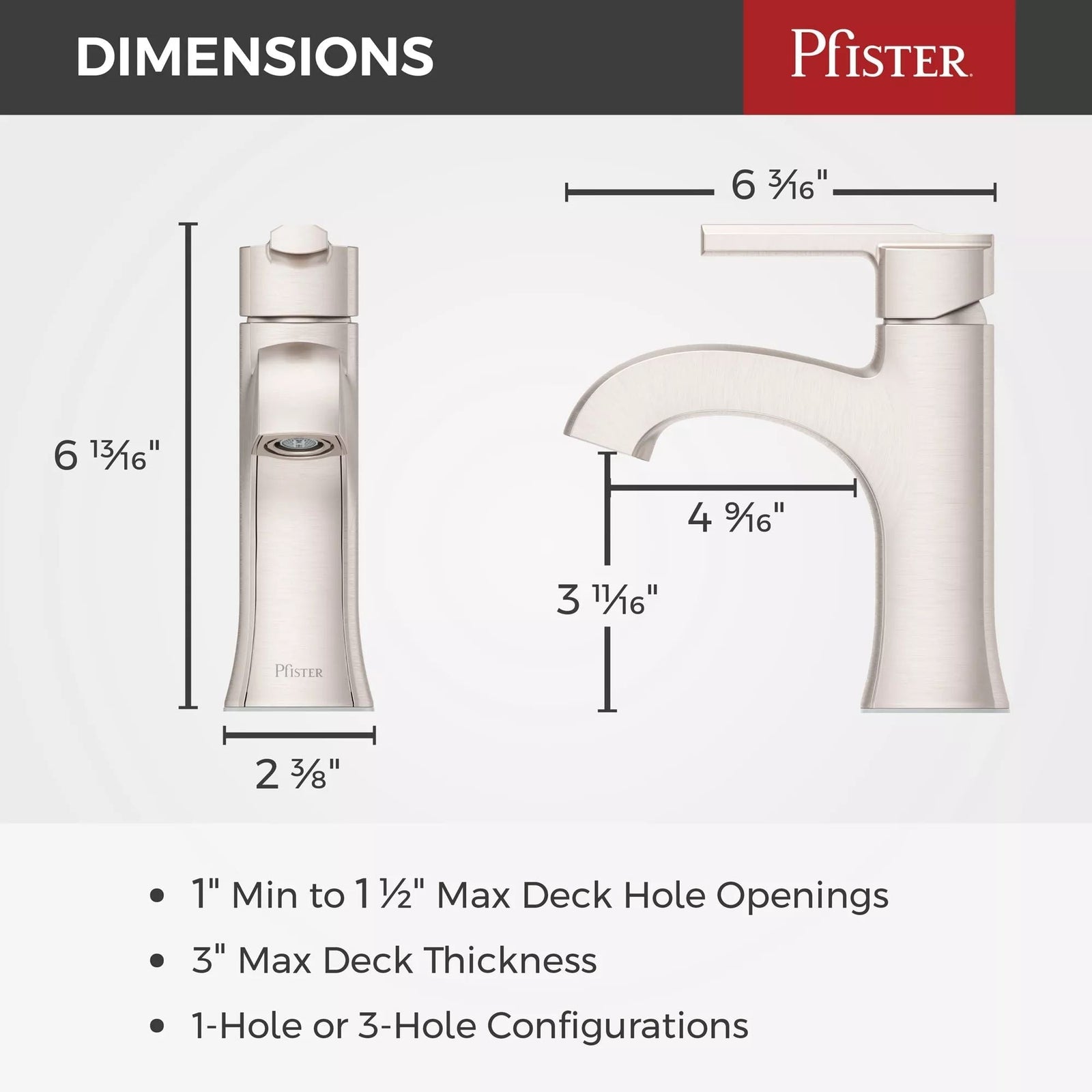 Vaneri Single Control Bath Faucet, Stainless Steel S0P2 - product image 7