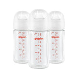 Glass Bottle with Silicone Nipple (M), 8-oz, 3 Months+, 3-pk D4I6 - product image 1