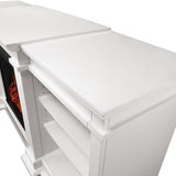 Flame Fresno Electric Media Indoor Electric Fireplace TV Stand, 72-in, 1500W, White S5V6 - product image 5