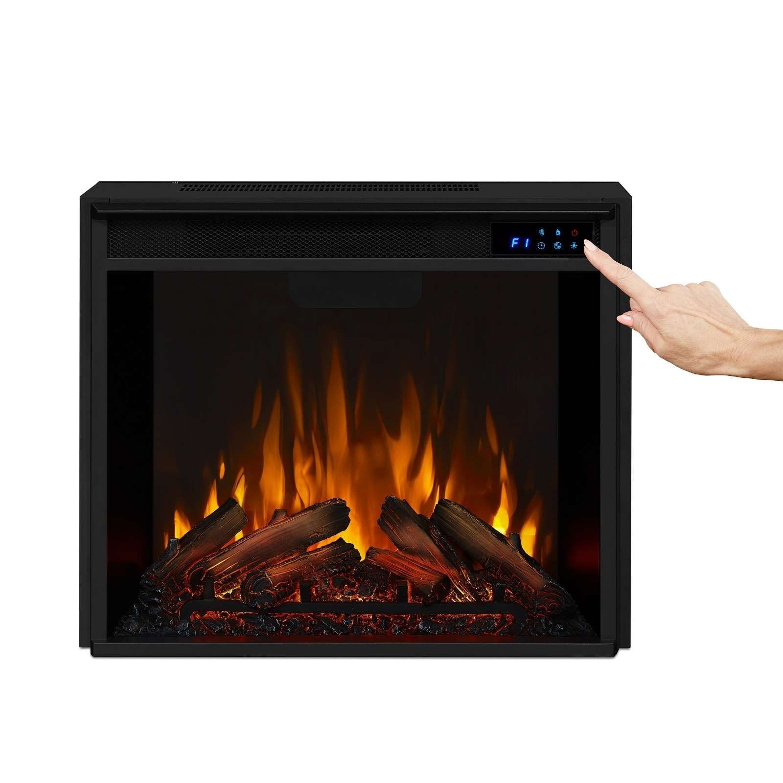Flame Fresno Electric Media Indoor Electric Fireplace TV Stand, 72-in, 1500W, White S5V6 - product image 6