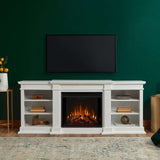 Flame Fresno Electric Media Indoor Electric Fireplace TV Stand, 72-in, 1500W, White S5V6 - product image 7