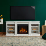 Flame Fresno Electric Media Indoor Electric Fireplace TV Stand, 72-in, 1500W, White S5V6 - product image 8