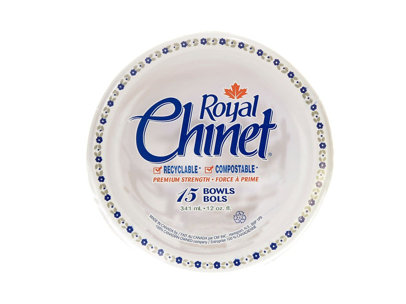 Chinet Disposable Paper Bowls, 11.5-oz, 15-pk Y9H6