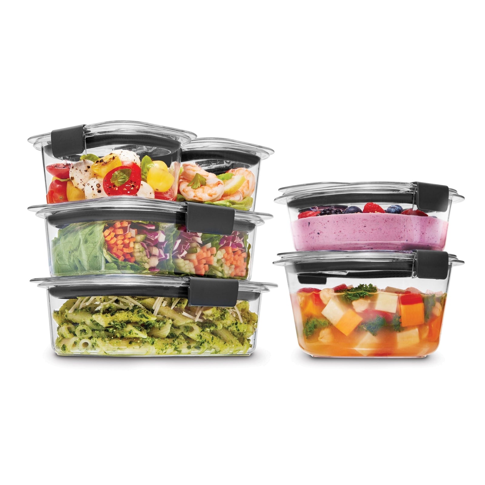 Brilliance Stainshield Mixed Plastic Food Storage Container, 12-pc E7L8 - product image 1