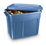 Roughneck Stackable Storage Box with Lid, 68-L, Blue L3H7 - product image 2