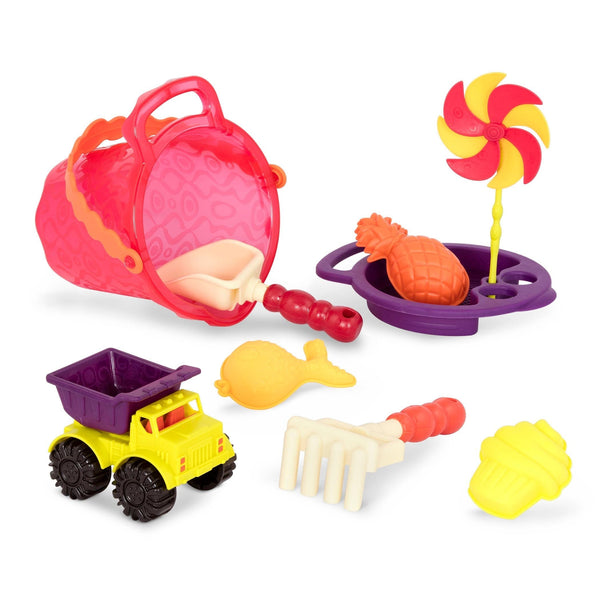 Ahoy! Outdoor Beach Sand Playset with 9 Beach Accessories, Bilingual, 9-pc K3X2