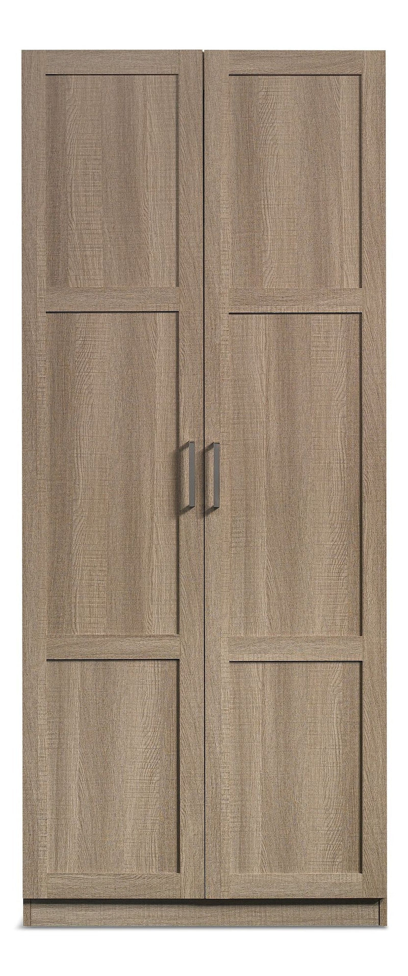2-Door Storage Cabinet With Adjustable Shelves, Oak Finish N9O4