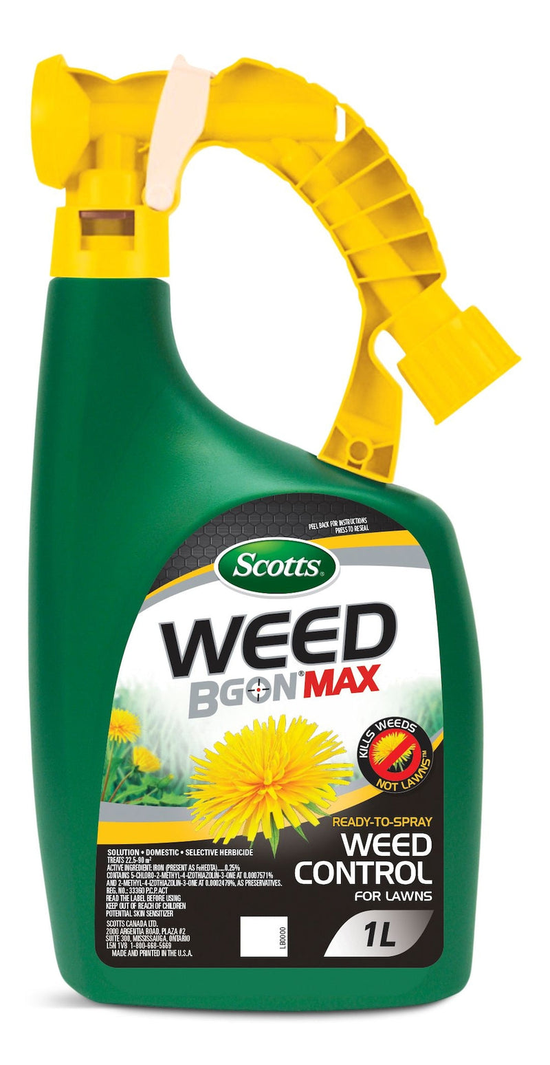 Weed B Gon MAX Ready-to-Spray Weed Control/Killer Concentrate, Herbicide for Lawns, 1-L Y2R7
