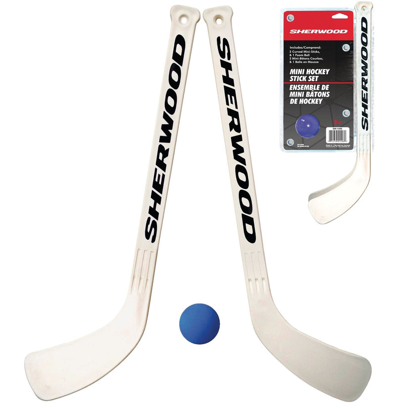 Curved Mini Hockey Sticks and Ball Set, 3-pc A4N2