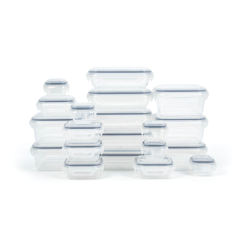 Plastic Food Storage Container Set with Airtight Seal, 20 Count W8V7