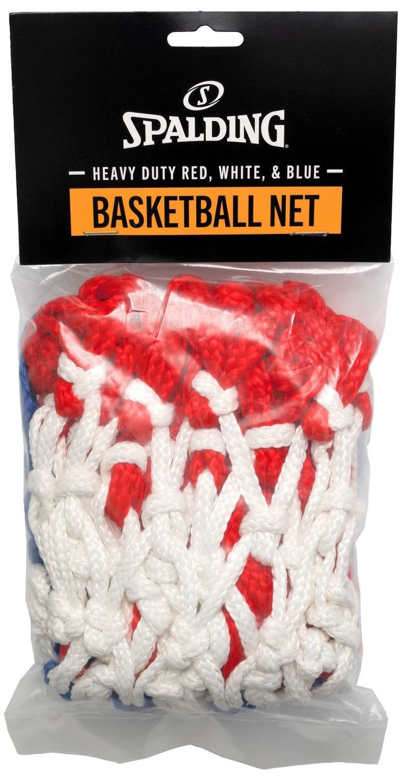 Heavy Duty Indoor/Outdoor Standard Replacement Basketball Net, Red/White/Blue B6V6
