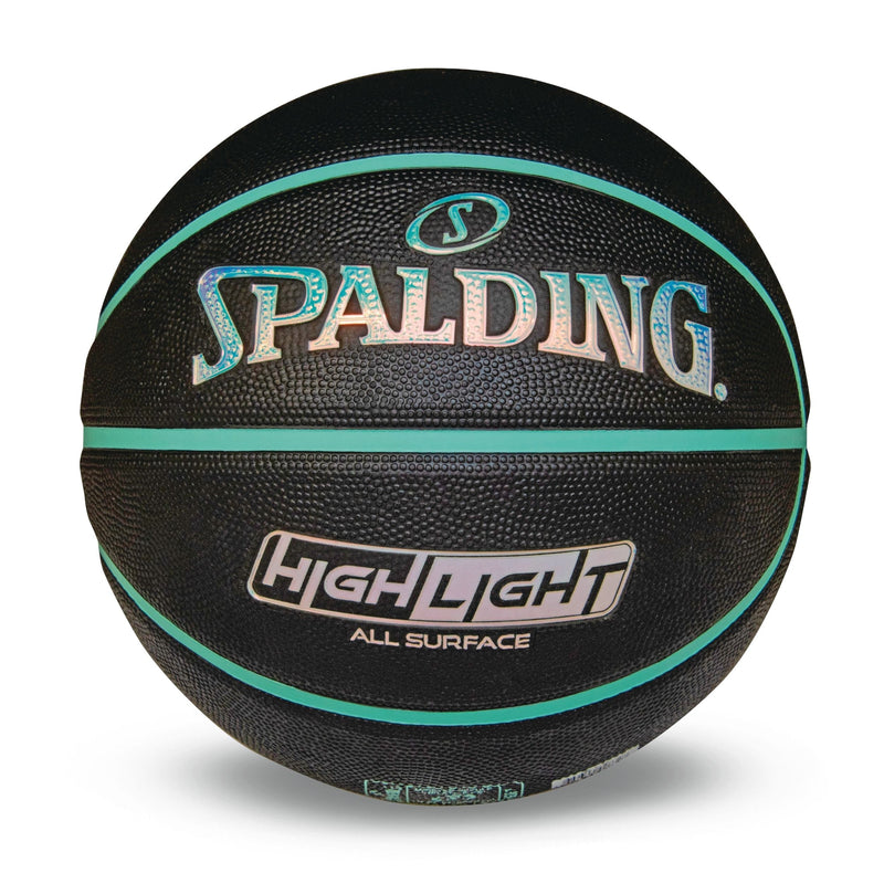 Highlight Foil Basketball, Black/Mint, Size 7 F2Q0