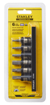 Professional Grade Black Chrome Hex Bit Socket Set, Metric, 6-pc F9E9 - product image 3