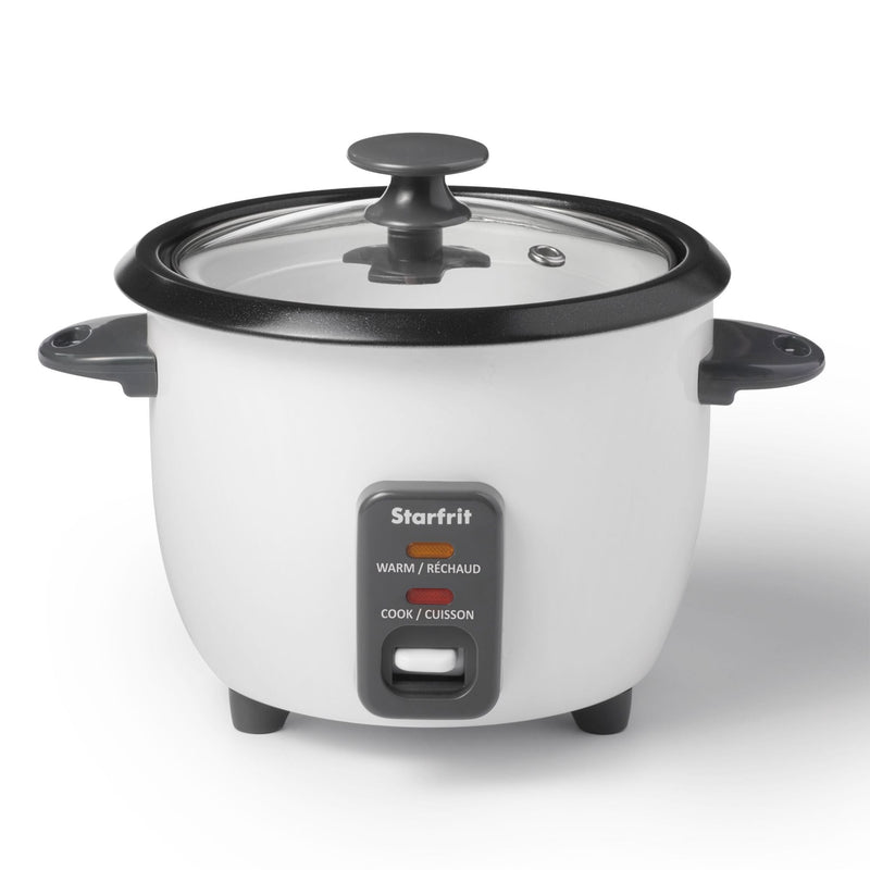 300W 6-Cup White Rice Cooker with Steam Basket R8O7