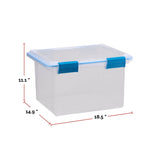 Clear Storage Box with Gasketed Lid, 30-L I7K3 - product image 4